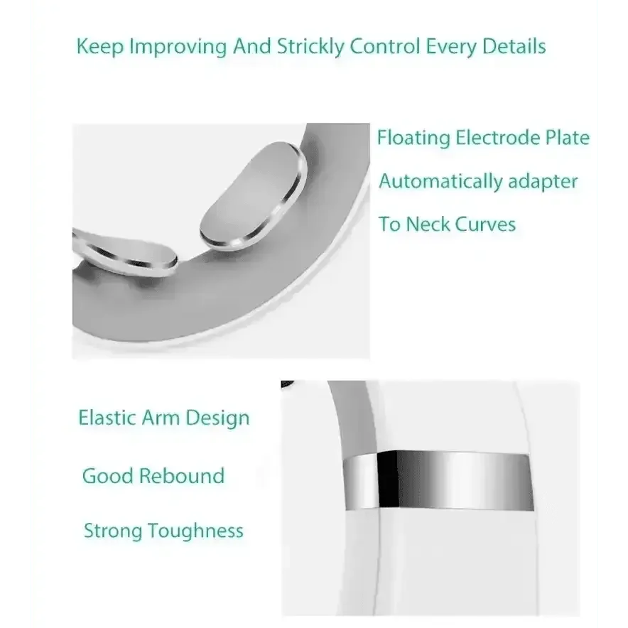 White Silver Portable Cervical Massager - GiFTiFY