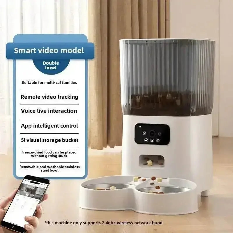 WiFi Single Bowl Cat Automatic Feeder - GiFTiFY