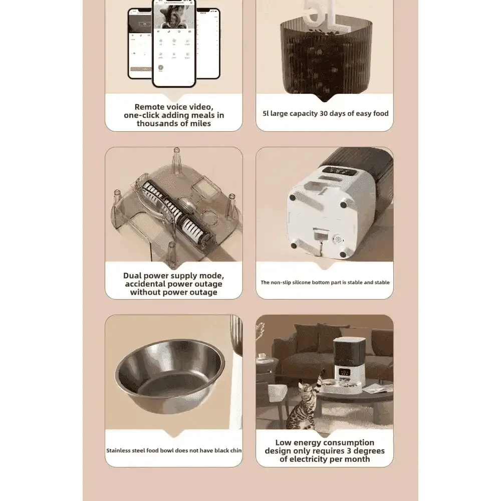 WiFi Single Bowl Cat Automatic Feeder - GiFTiFY