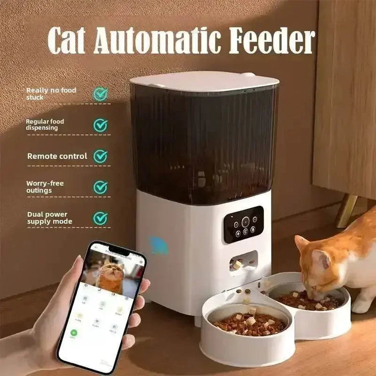 WiFi Single Bowl Cat Automatic Feeder - GiFTiFY