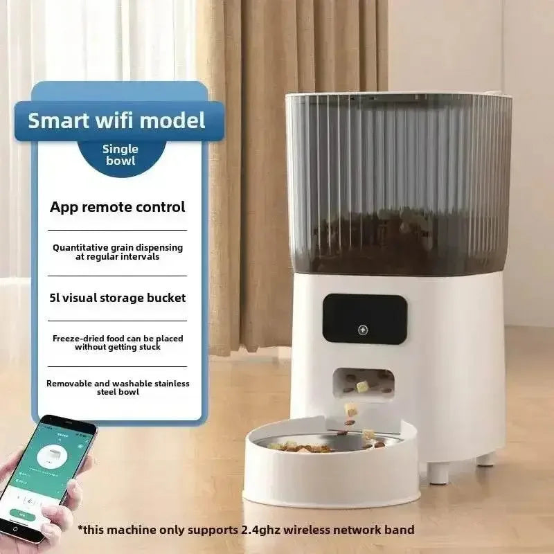 WiFi Single Bowl Cat Automatic Feeder - GiFiFY