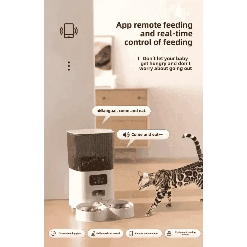 WiFi Single Bowl Cat Automatic Feeder - GiFTiFY