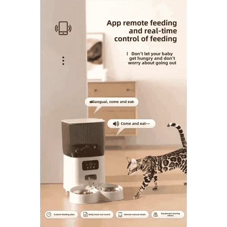 WiFi Single Bowl Cat Automatic Feeder - GiFTiFY