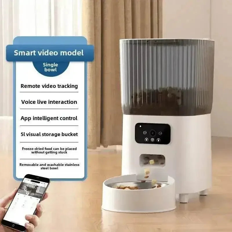 WiFi Single Bowl Cat Automatic Feeder - GiFTiFY