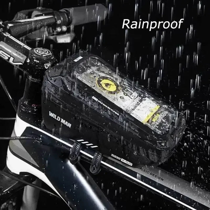 WILD MAN Mountain Bike Bag Front Handlerbar Bag Rainproof 6.8inch Mobile Phone Case Bicycle Top Tube Bag Cycling Accessories - GiFTiFY