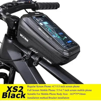 WILD MAN Mountain Bike Bag Front Handlerbar Bag Rainproof 6.8inch Mobile Phone Case Bicycle