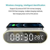 Wireless Charger Alarm Clock Time LED Digital Thermometer Earphone Phone Chargers Fast Charging Station Dock for iPhone Samsung - GiFTiFY