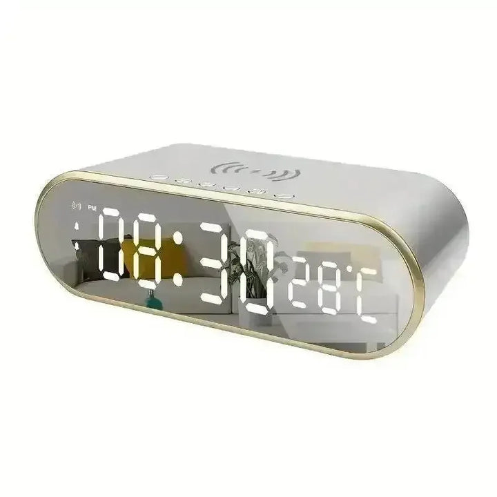 Wireless Charger Alarm Clock Time LED Digital Thermometer Earphone Phone Chargers Fast Charging Station Dock for iPhone Samsung - GiFTiFY