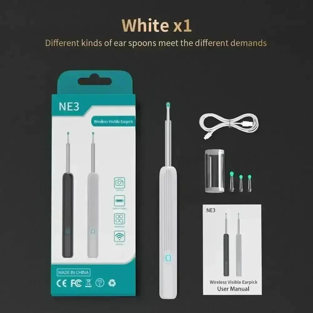 Wireless Ear Cleaning Mobile phone Link Camera LED light Wireless Ear Endoscope Earwax Cleaning - GiFTiFY