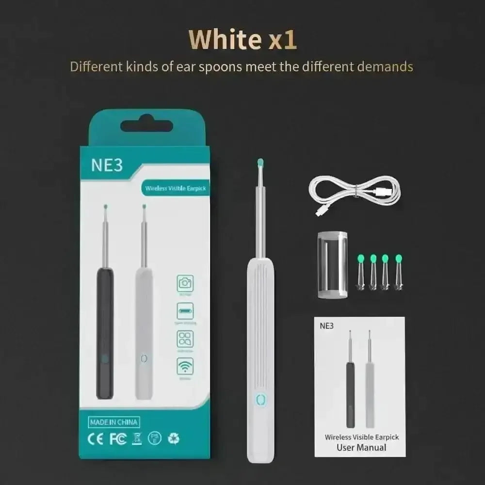 Wireless Ear Cleaning Mobile phone Link Camera LED light Wireless Ear Endoscope Earwax Cleaning - GiFTiFY