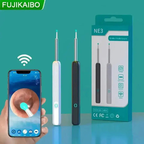 Wireless Ear Cleaning Mobile phone Link Camera LED light Wireless Ear Endoscope Earwax Cleaning - GiFiFY