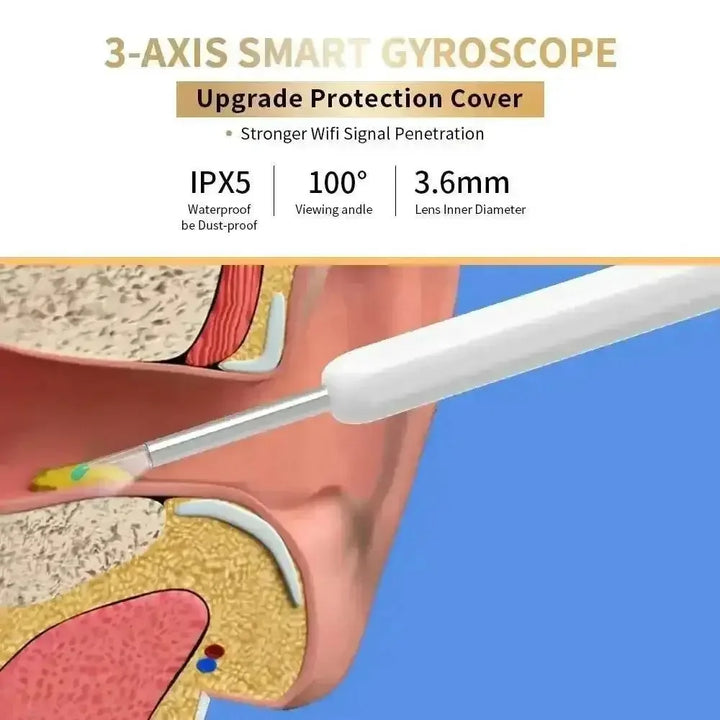 Wireless Ear Cleaning Mobile phone Link Camera LED light Wireless Ear Endoscope Earwax Cleaning - GiFTiFY