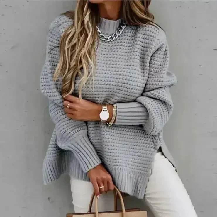 Womens Oversized Knit Mock Neck Pullover Sweater women Attire by Women Winter Coats Store OMCHION Official Store