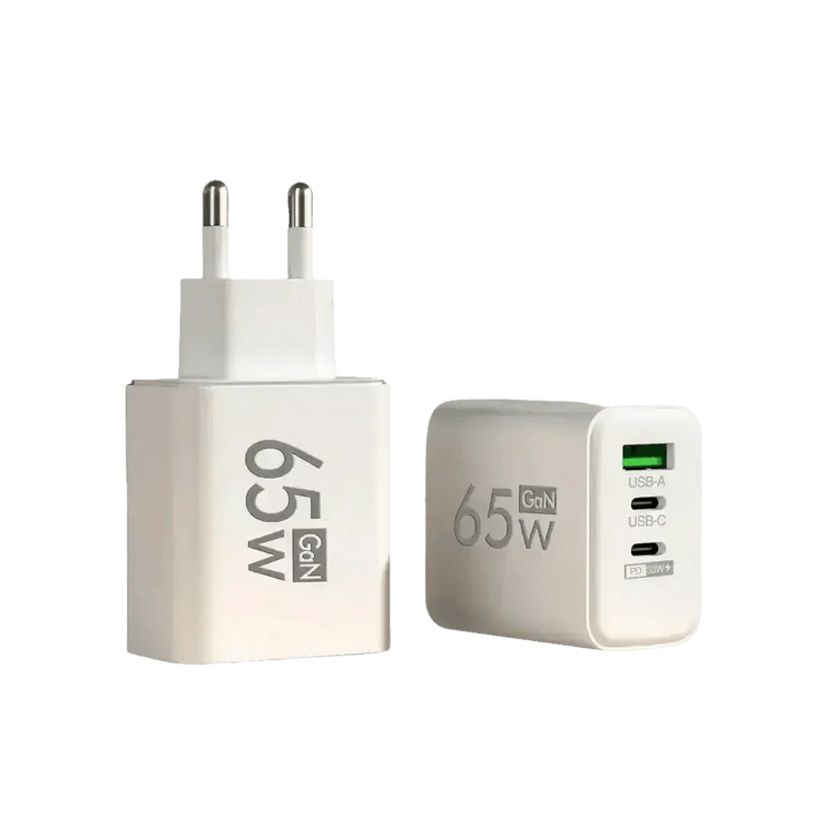 Yellow 65W GaN USB Charger Type C Adapter USB Charger by Cellphone 3C Store