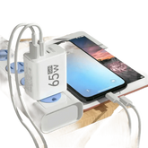 Yellow 65W GaN USB Charger Type C Adapter USB Charger by Cellphone 3C Store
