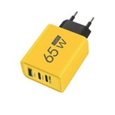 Yellow 65W GaN USB Charger Type C Adapter USB Charger by Cellphone 3C Store