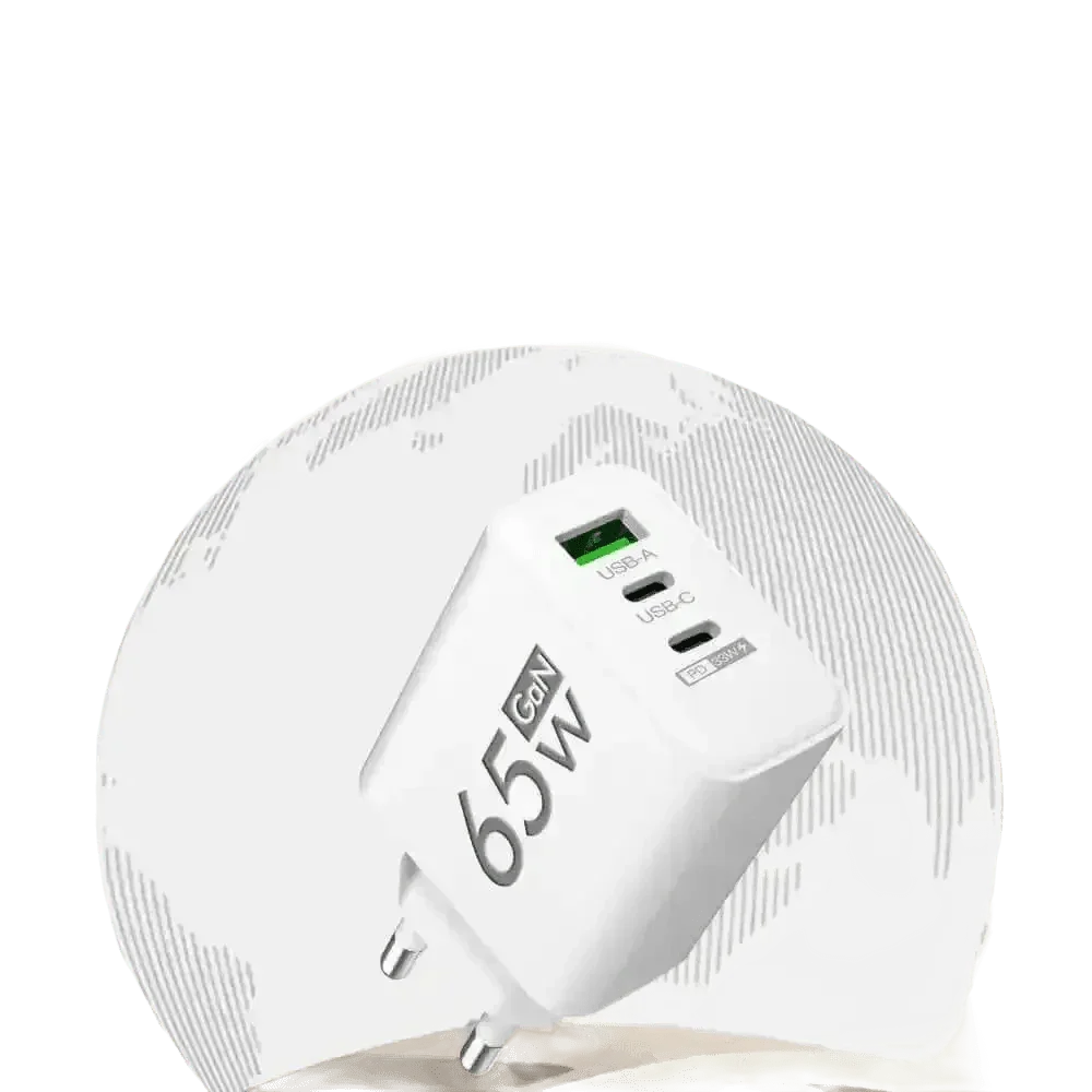 Yellow 65W GaN USB Charger Type C Adapter USB Charger by Cellphone 3C Store