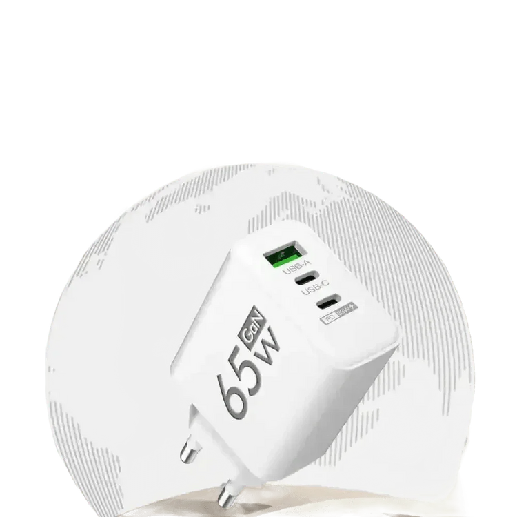 Yellow 65W GaN USB Charger Type C Adapter USB Charger by Cellphone 3C Store