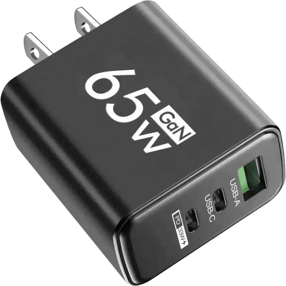 Yellow 65W GaN USB Charger Type C Adapter USB Charger by Cellphone 3C Store
