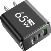 Yellow 65W GaN USB Charger Type C Adapter USB Charger by Cellphone 3C Store