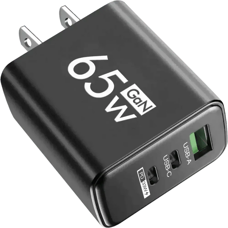Yellow 65W GaN USB Charger Type C Adapter USB Charger by Cellphone 3C Store