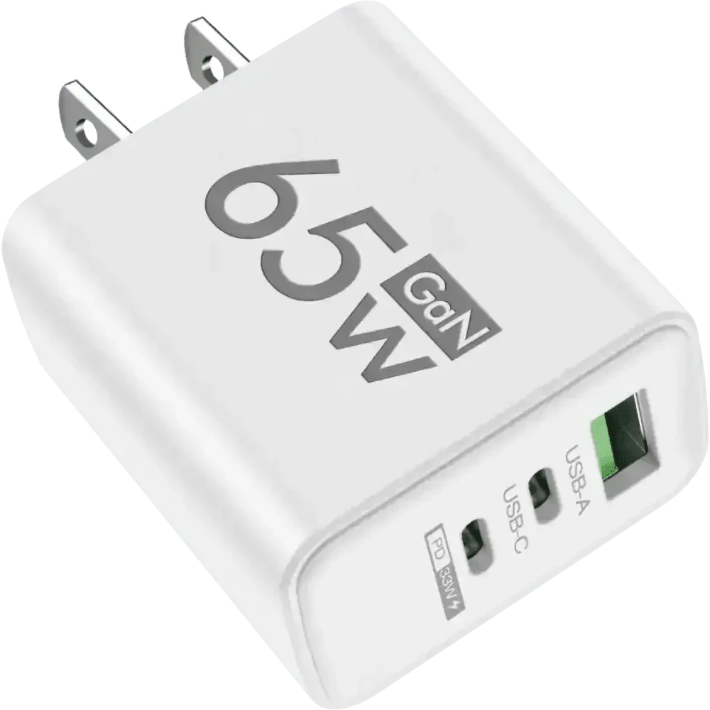 Yellow 65W GaN USB Charger Type C Adapter USB Charger by Cellphone 3C Store