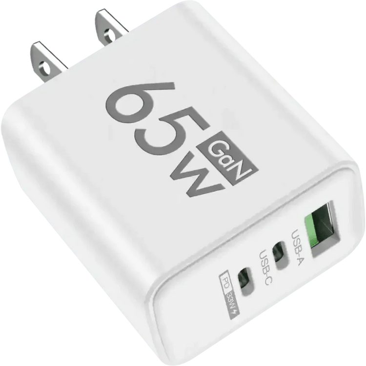 Yellow 65W GaN USB Charger Type C Adapter USB Charger by Cellphone 3C Store